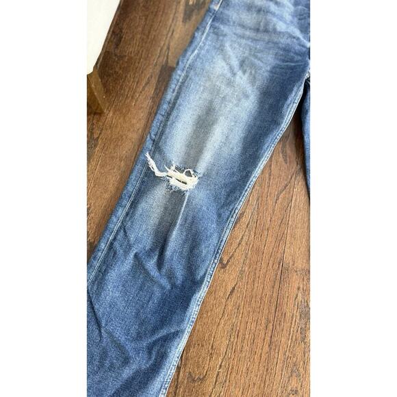 RE/DONE 70s Ultra High Rise Straight Jeans Washed Vintage Blue Size 27 - Picture 7 of 15